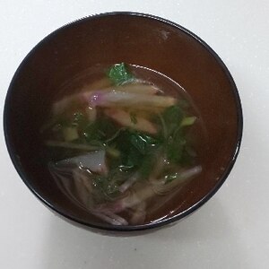 蕪と小松菜の味噌汁